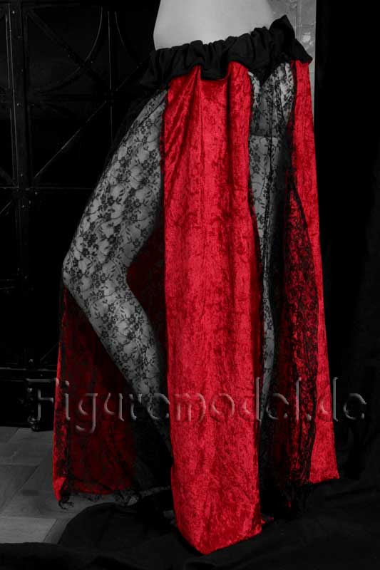 L`art de Lucien Bechamps |poster/beine/ | red-see-through-skirt | www.figuremodel.de